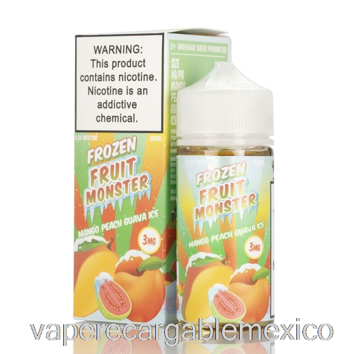 Vape Recargable Ice Mango Melocotón Guayaba - Frozen Fruit Monster - 100ml 0mg